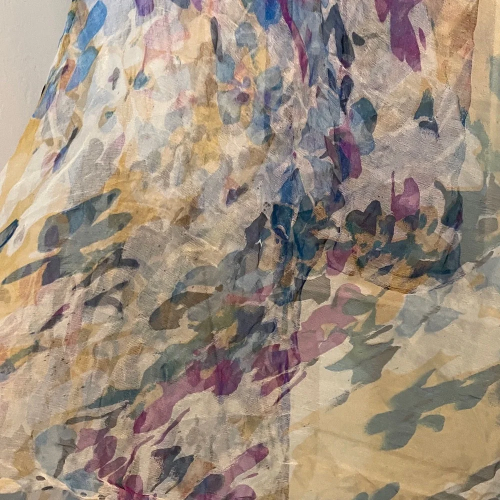 FLORAL SILK SHAWL